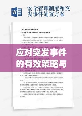 应对突发事件的有效策略与实践处置方法
