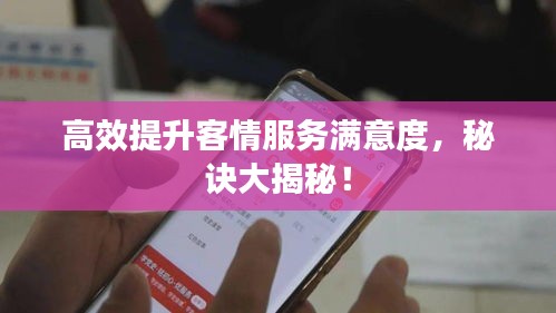 高效提升客情服务满意度，秘诀大揭秘！